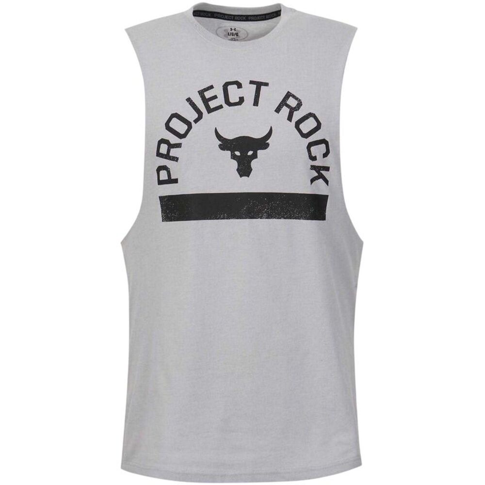 Under Armour Mens Project Rock Graphic Tank Top / Gray
